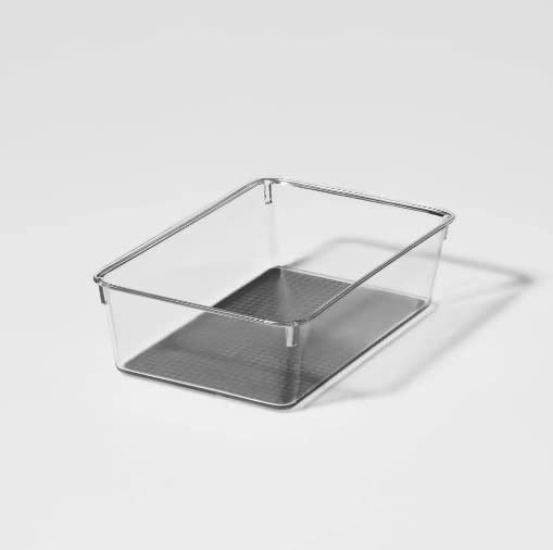 Acrylic 9"x 6" Non-slip Pantry and Drawer Organizing Bins by Brightroom- Set of 6