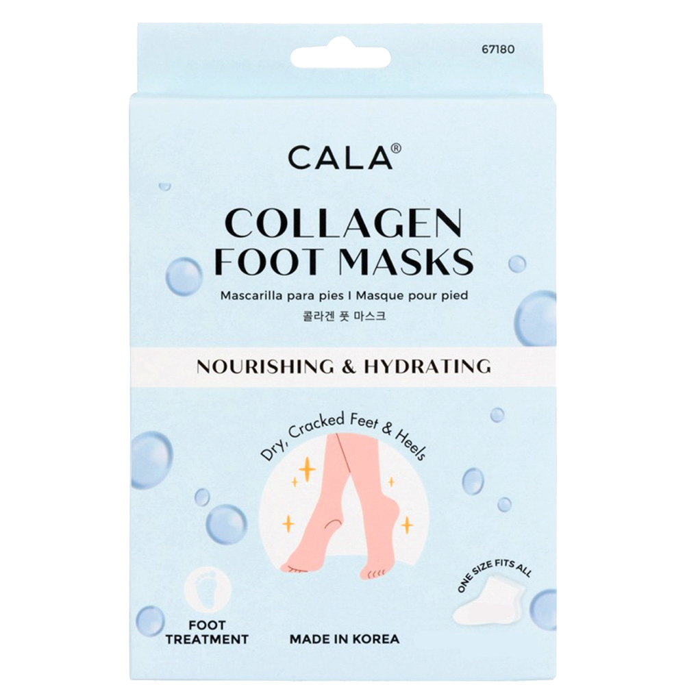 CALA COLLAGEN FOOT MASKS 1 PAIR