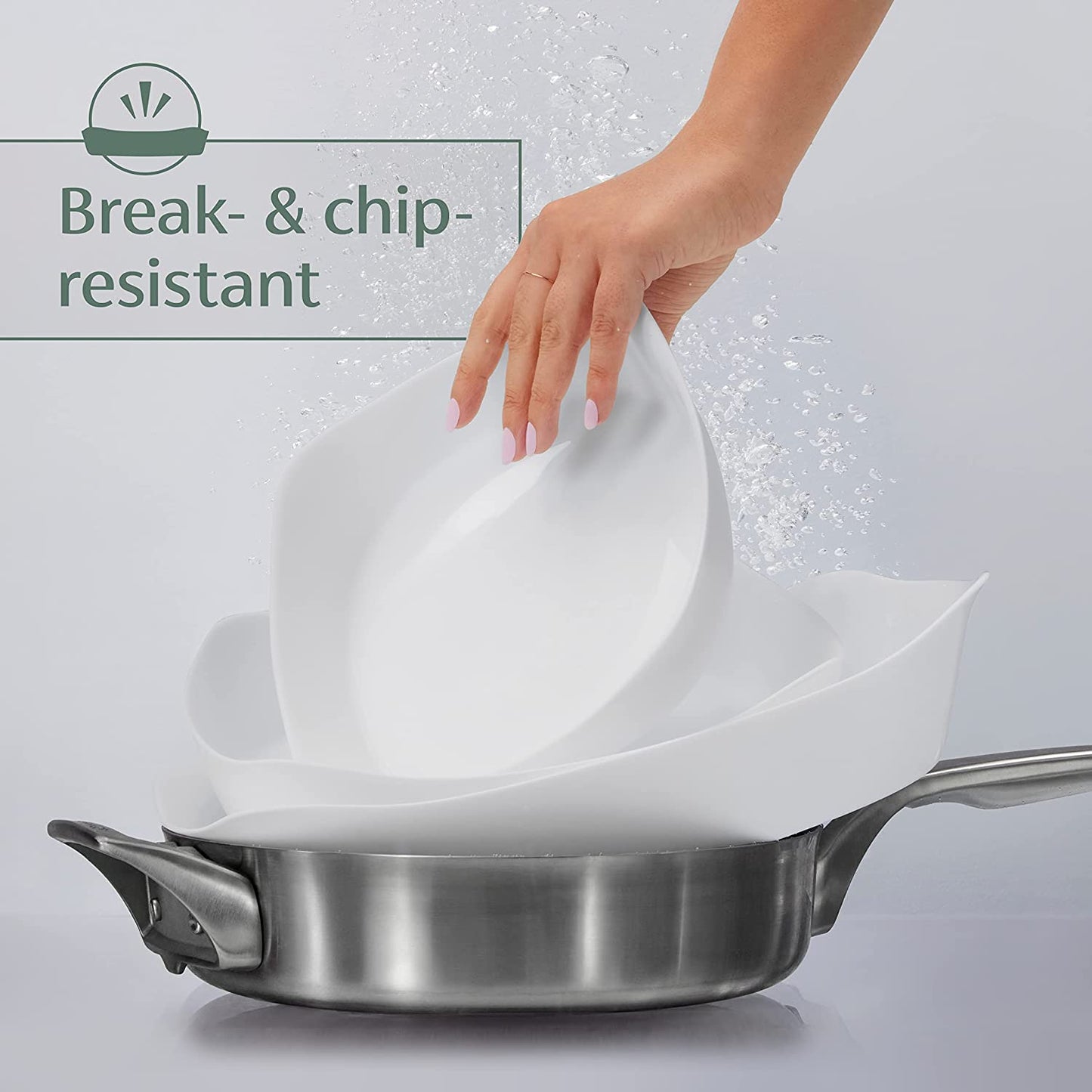 Rubbermaid Glass Baking Dishes for Oven, Casserole Dish Bakeware, DuraLite 12-Piece Set, White (with Lids)