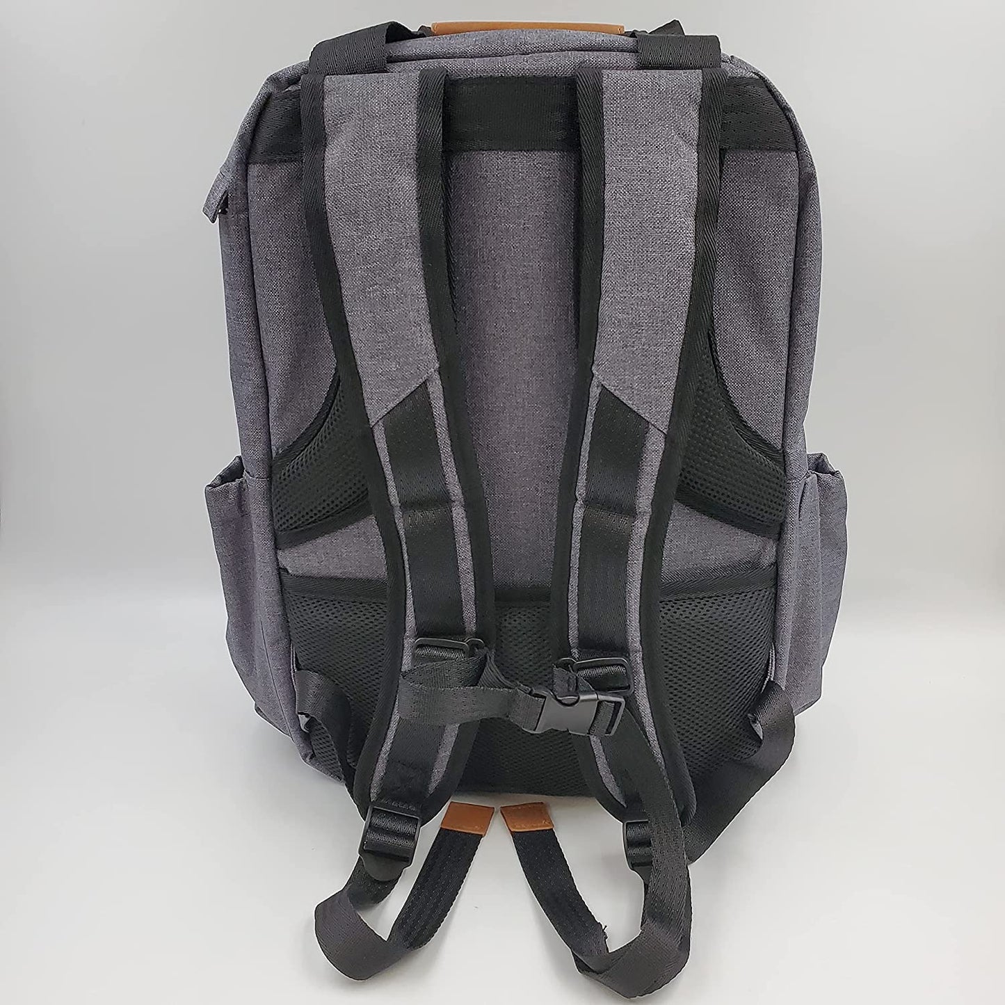 Dark Grey Multi-Function Backpack Diaper Bag with Removable Changing Pad