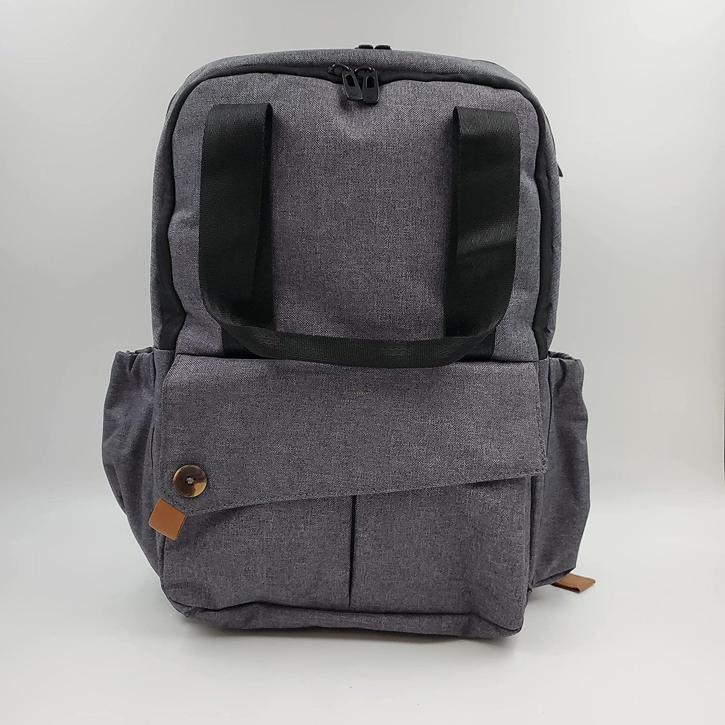 Dark Grey Multi-Function Backpack Diaper Bag with Removable Changing Pad