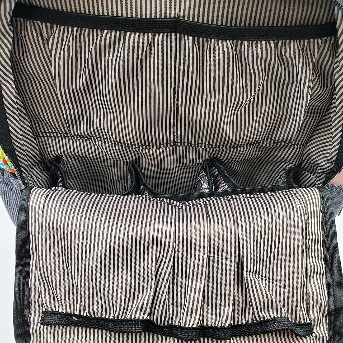 Dark Grey Multi-Function Backpack Diaper Bag with Removable Changing Pad
