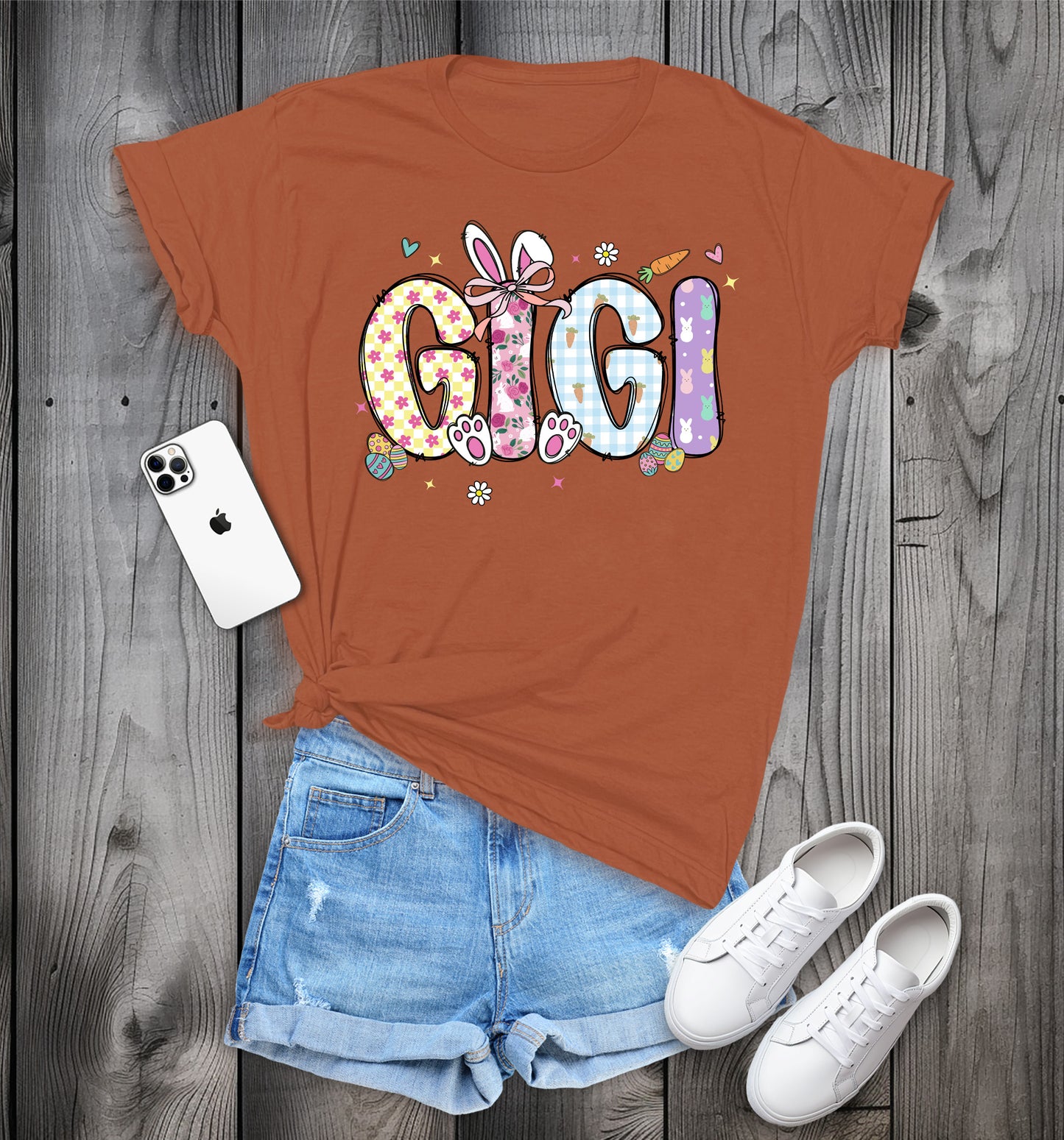 GIGI Easter T-Shirt, Cute Spring Tee, Easter Bunny GIGI Shirt