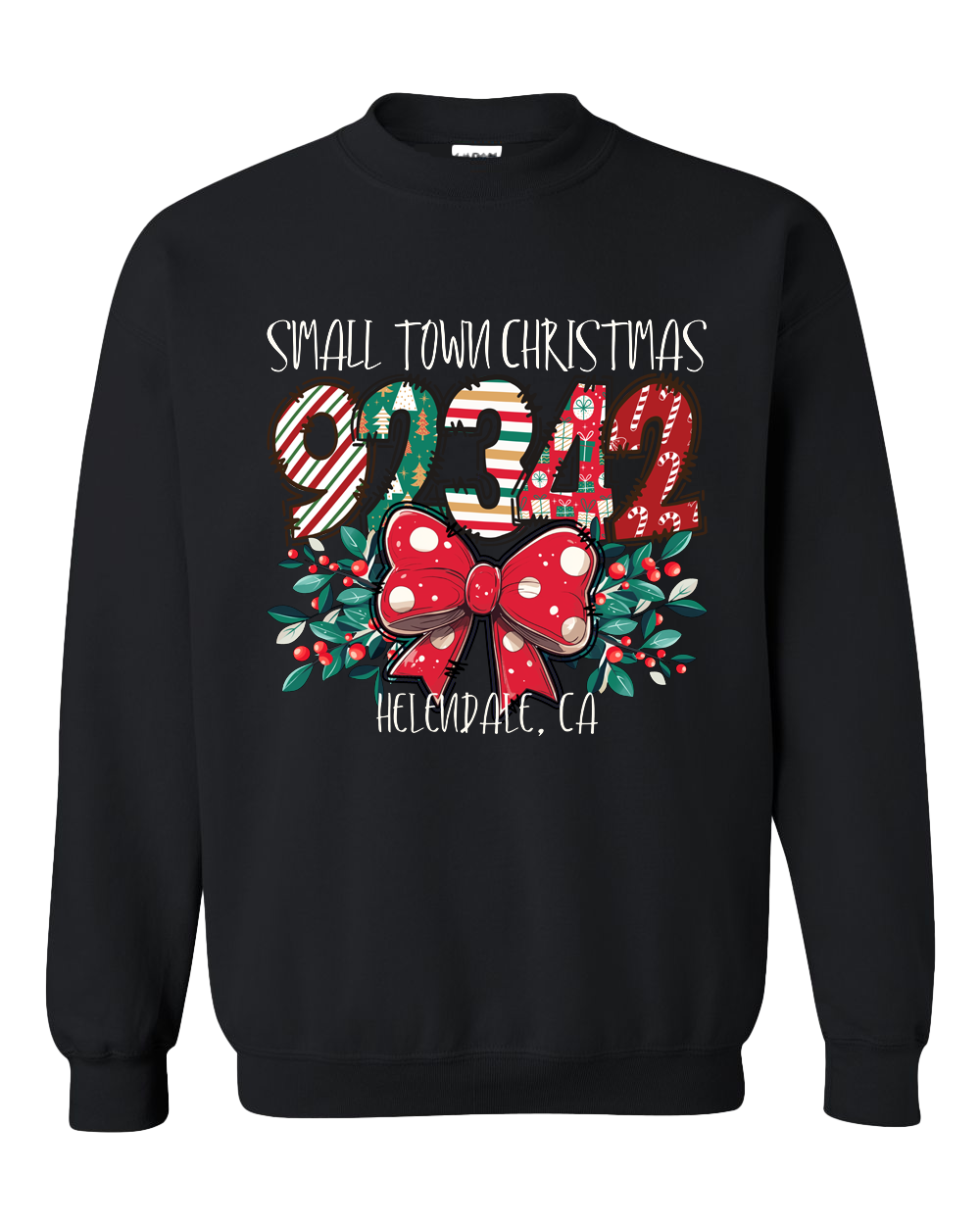 Small Town Christmas 92342 Helendale, Ca Crewneck Sweatshirt