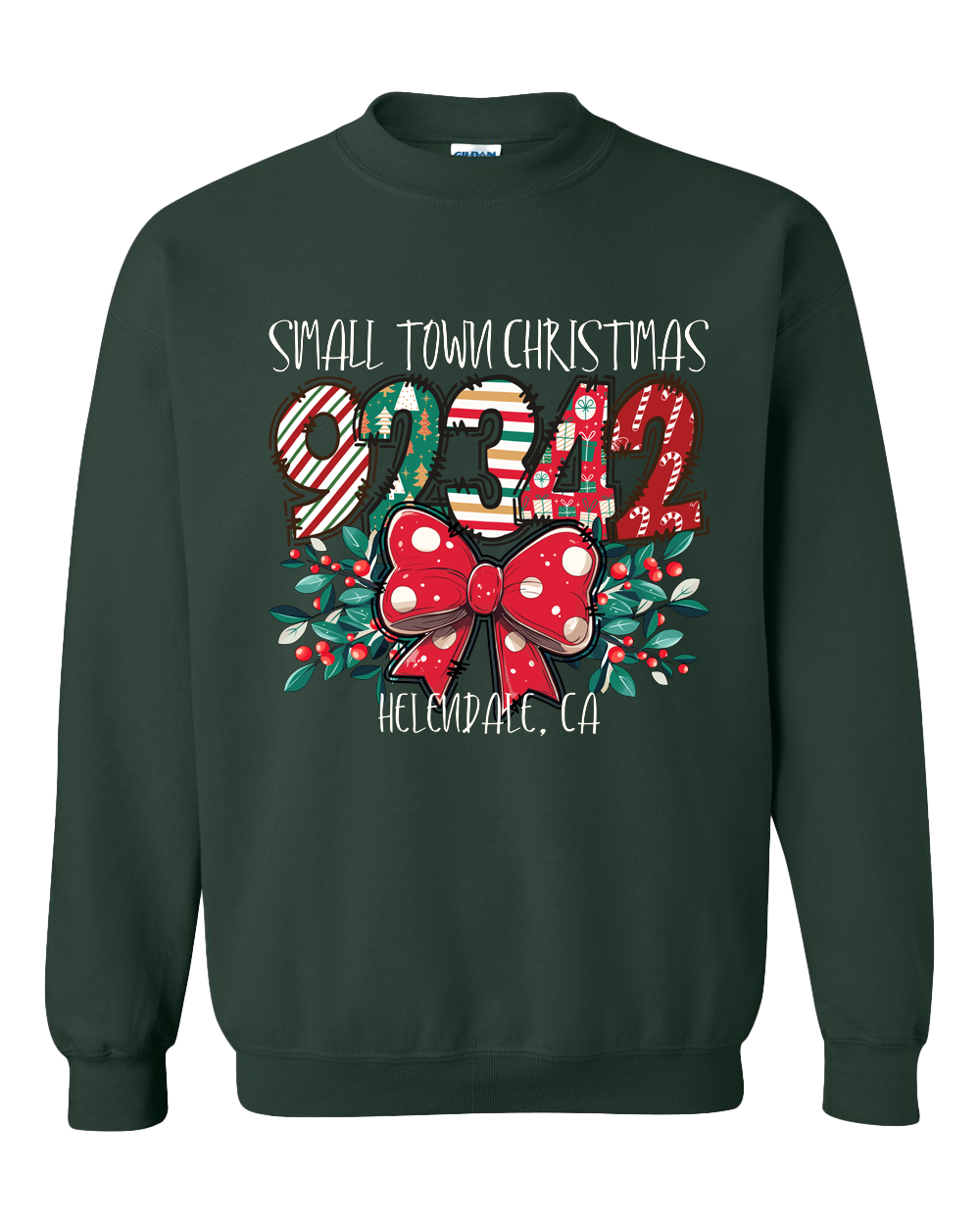 Small Town Christmas 92342 Helendale, Ca Crewneck Sweatshirt