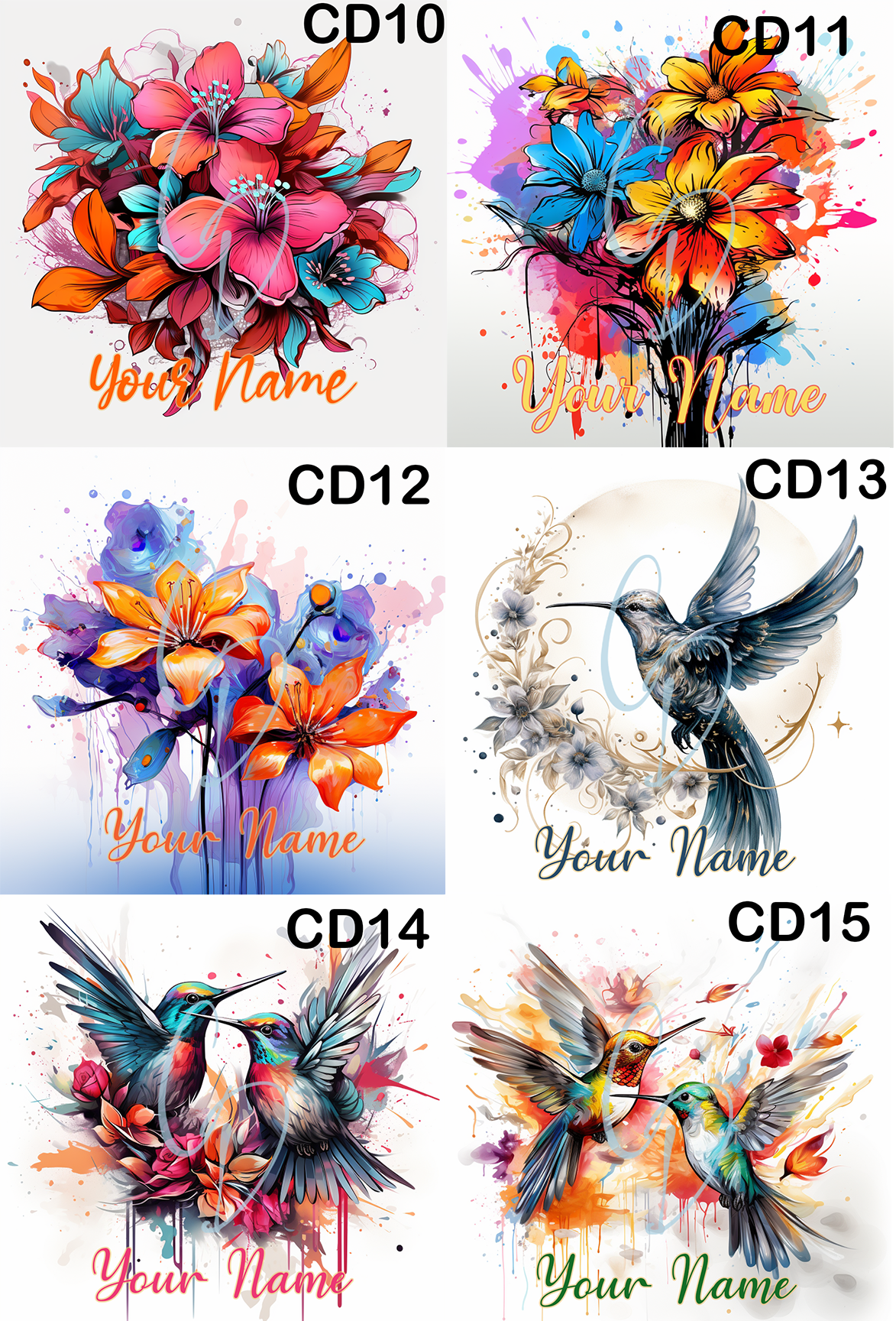 Creosote Designs Personalized Frosted Glass Tumbler Set with Straw- Butterfly, Dragonfly, Hummingbird and Flower with Name Customized Glass Tumbler 16 oz or 25 oz