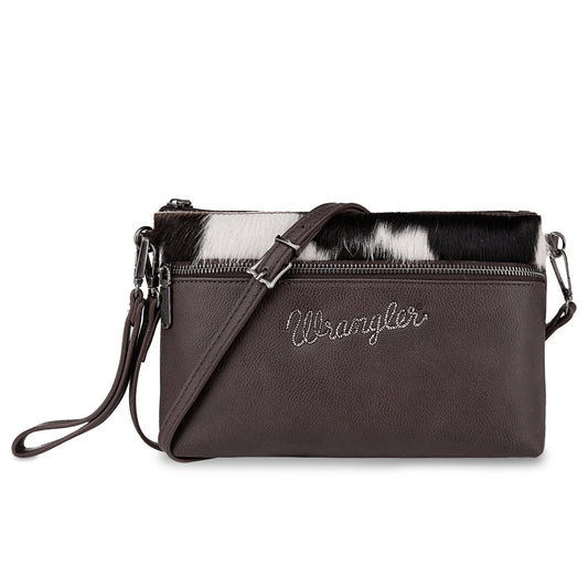 Wrangler Hair-On Collection Crossbody - Coffee