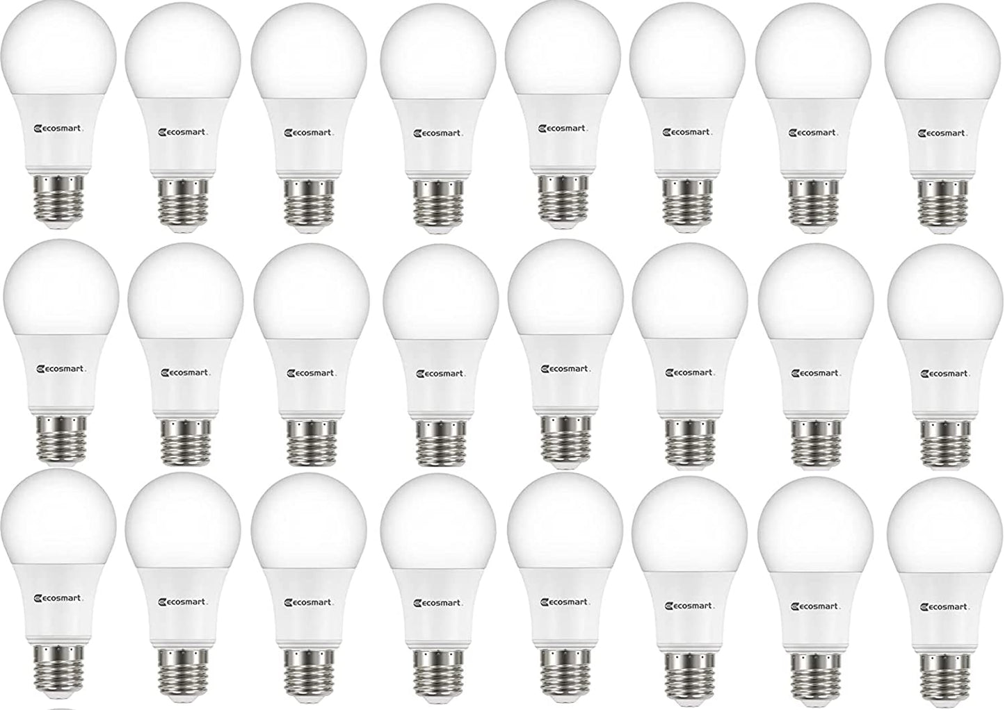 24 Pack 60-Watt Equivalent A19 Non-Dimmable CEC LED Light Bulb Daylight - EcoSmart