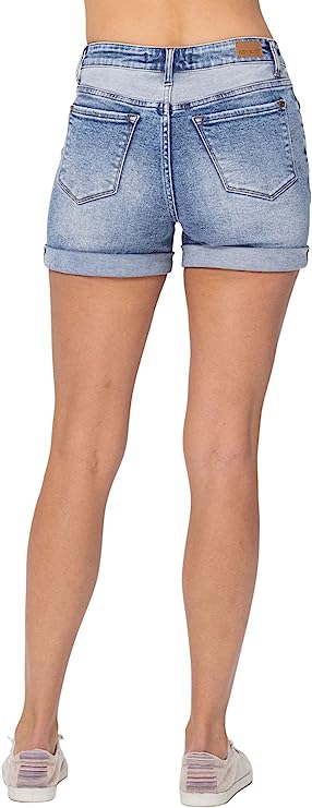 Judy Blue Women's High-Waist Two-Tone Yoke Shorts