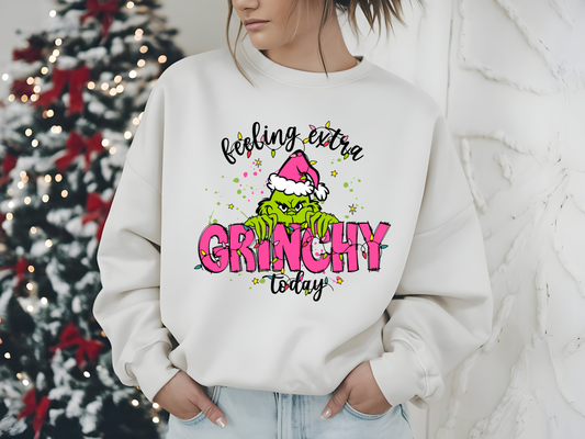 Feeling Extra Grinchy Today Crew Neck Sweatshirt