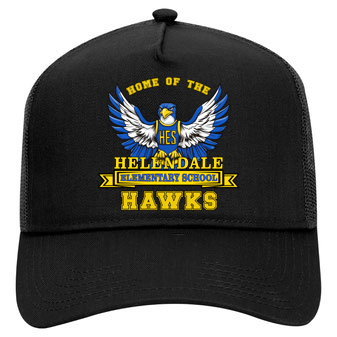 Helendale Elementary Adult Snapback Trucker Hat – School Spirit with Custom Fit, Available in Black and Royal Blue