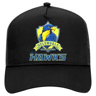 Helendale Elementary Adult Snapback Trucker Hat – School Spirit with Custom Fit, Available in Black and Royal Blue