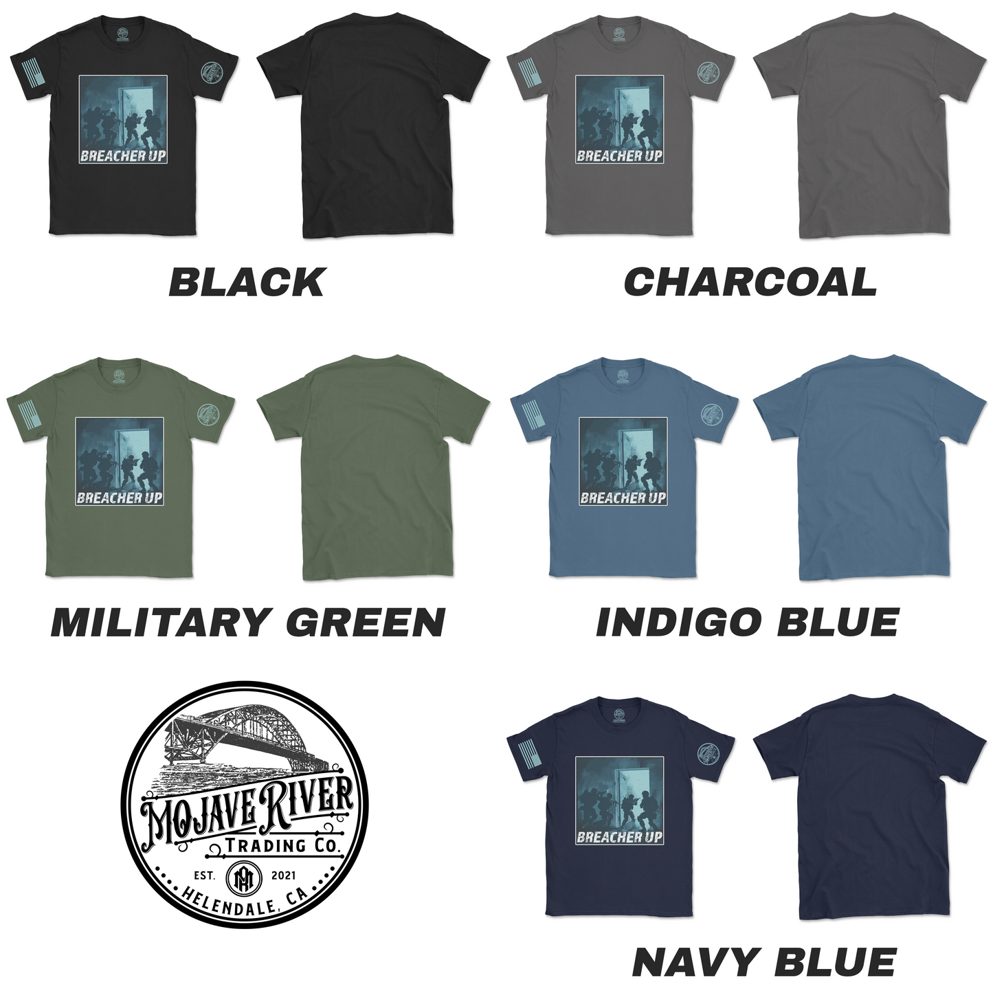 "BREACHER UP" Tactical Soldiers Graphic T-Shirt