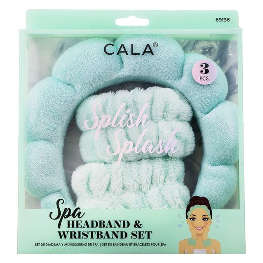 SPA HEADBAND & WRISTBAND SET (MINT)