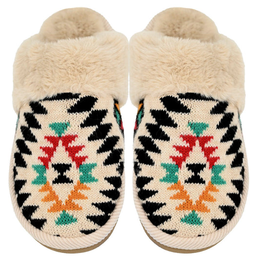 CC AZTEC PATTERN SLIPPERS