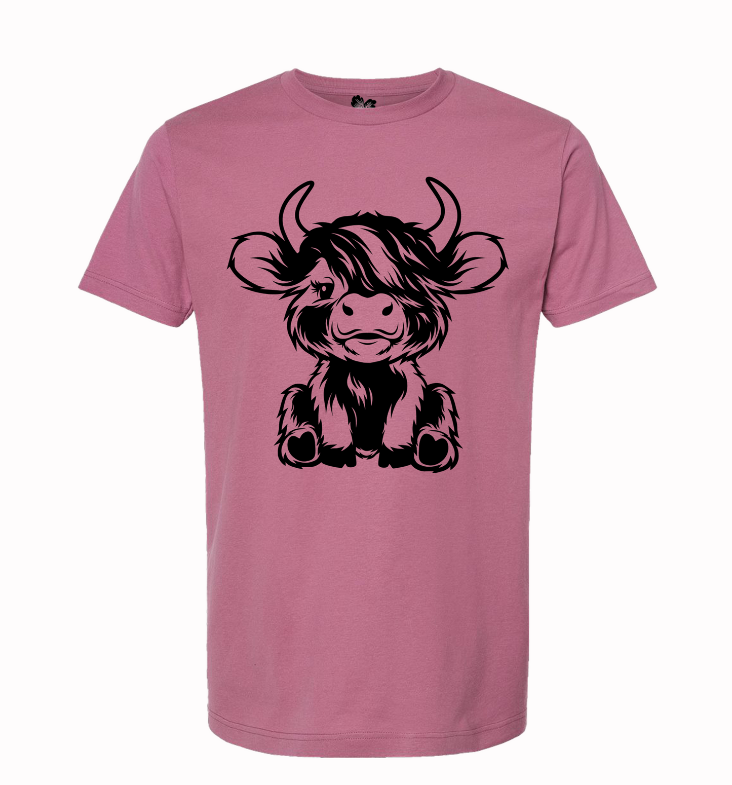 Cute Sitting Highland Cow T-Shirt, Cute Cow T-Shirt, Baby Cow T-Shirt