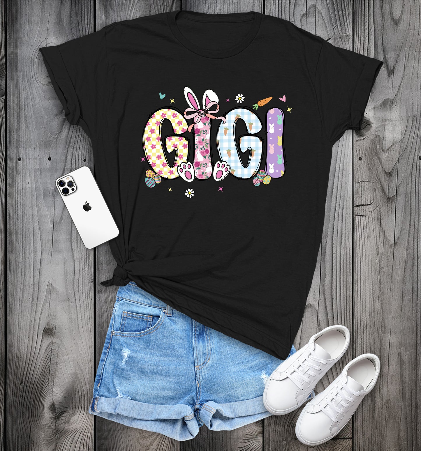 GIGI Easter T-Shirt, Cute Spring Tee, Easter Bunny GIGI Shirt