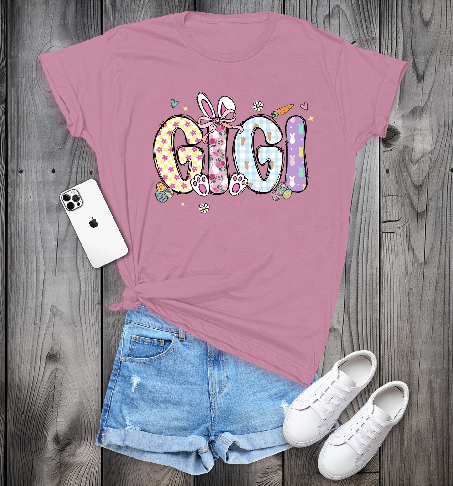 GIGI Easter T-Shirt, Cute Spring Tee, Easter Bunny GIGI Shirt