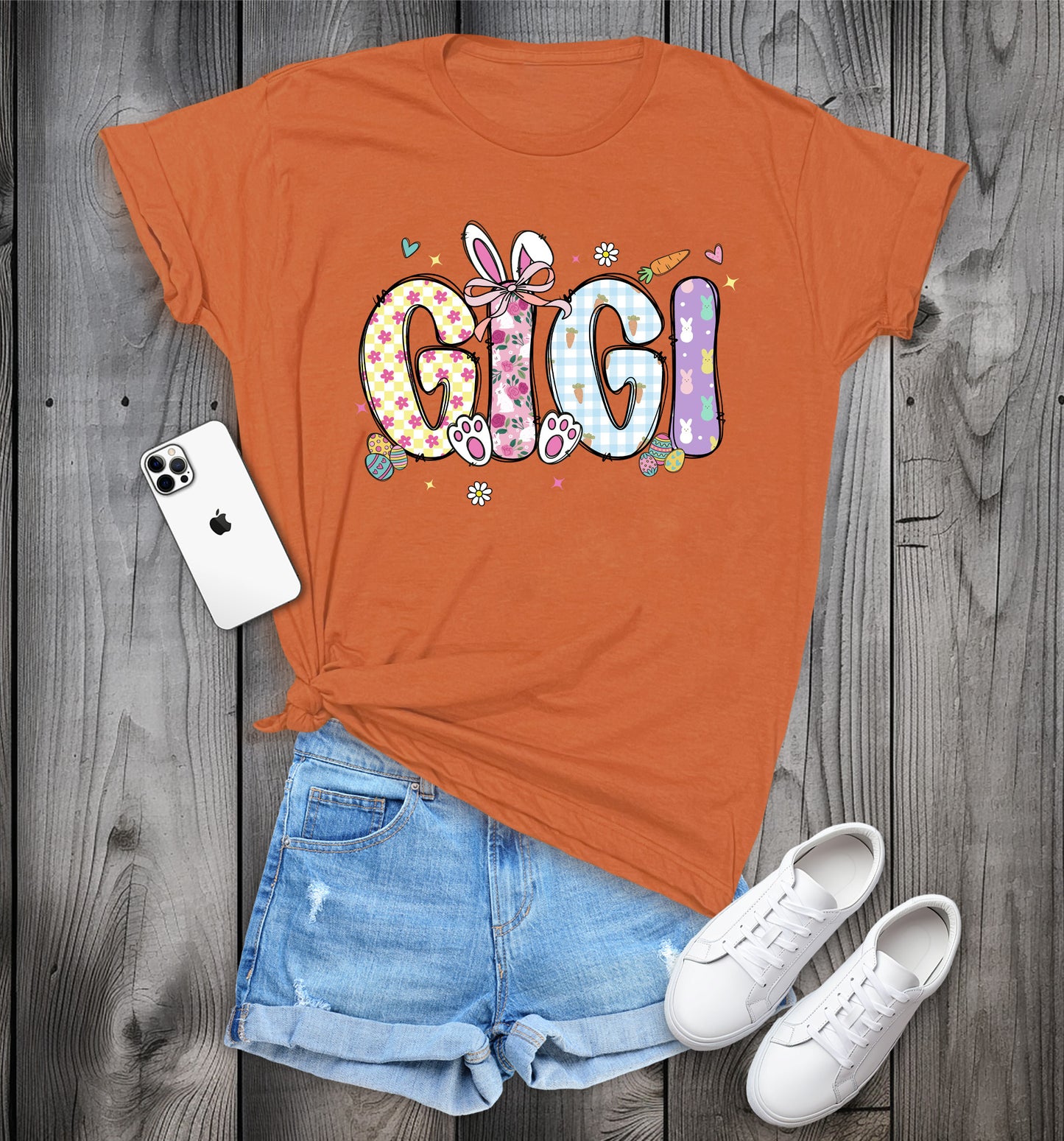 GIGI Easter T-Shirt, Cute Spring Tee, Easter Bunny GIGI Shirt