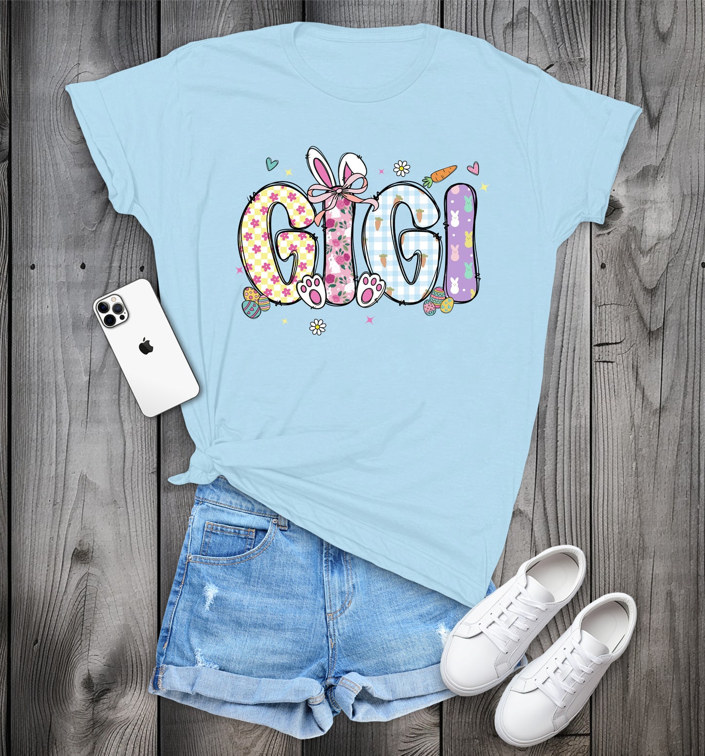 GIGI Easter T-Shirt, Cute Spring Tee, Easter Bunny GIGI Shirt