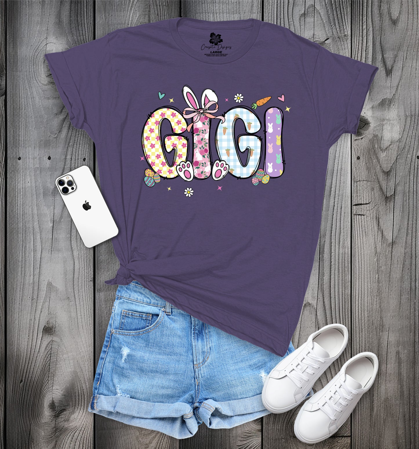 GIGI Easter T-Shirt, Cute Spring Tee, Easter Bunny GIGI Shirt