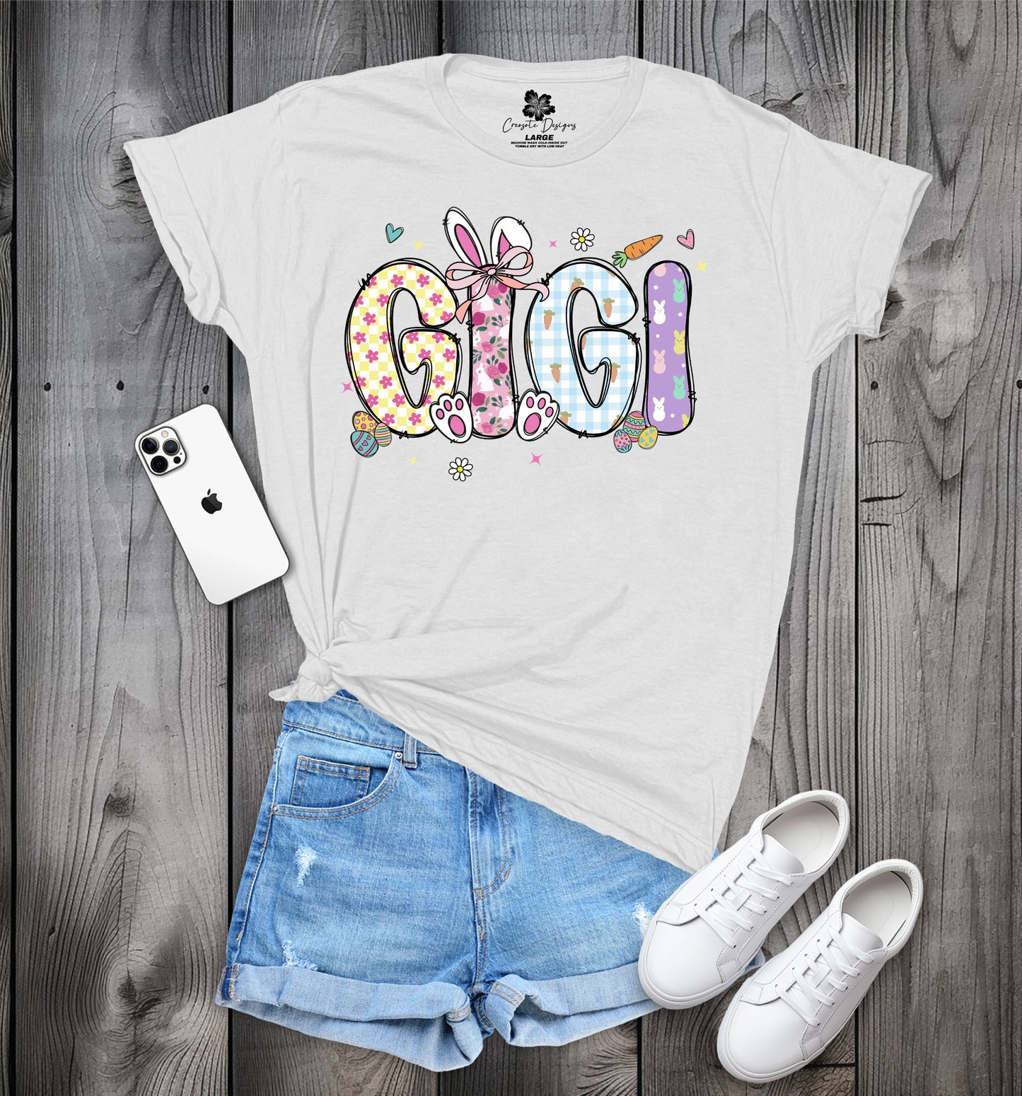 GIGI Easter T-Shirt, Cute Spring Tee, Easter Bunny GIGI Shirt