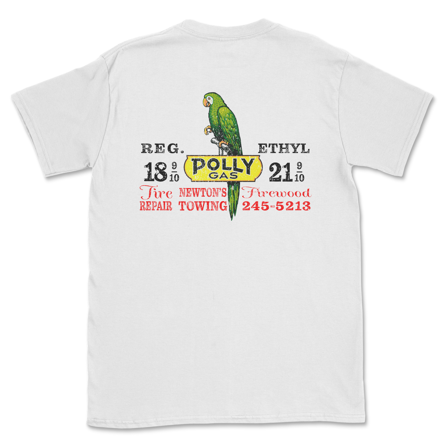 "Vintage Poly Gas Sign Graphic T-Shirt - Tribute to Historic Route 66"