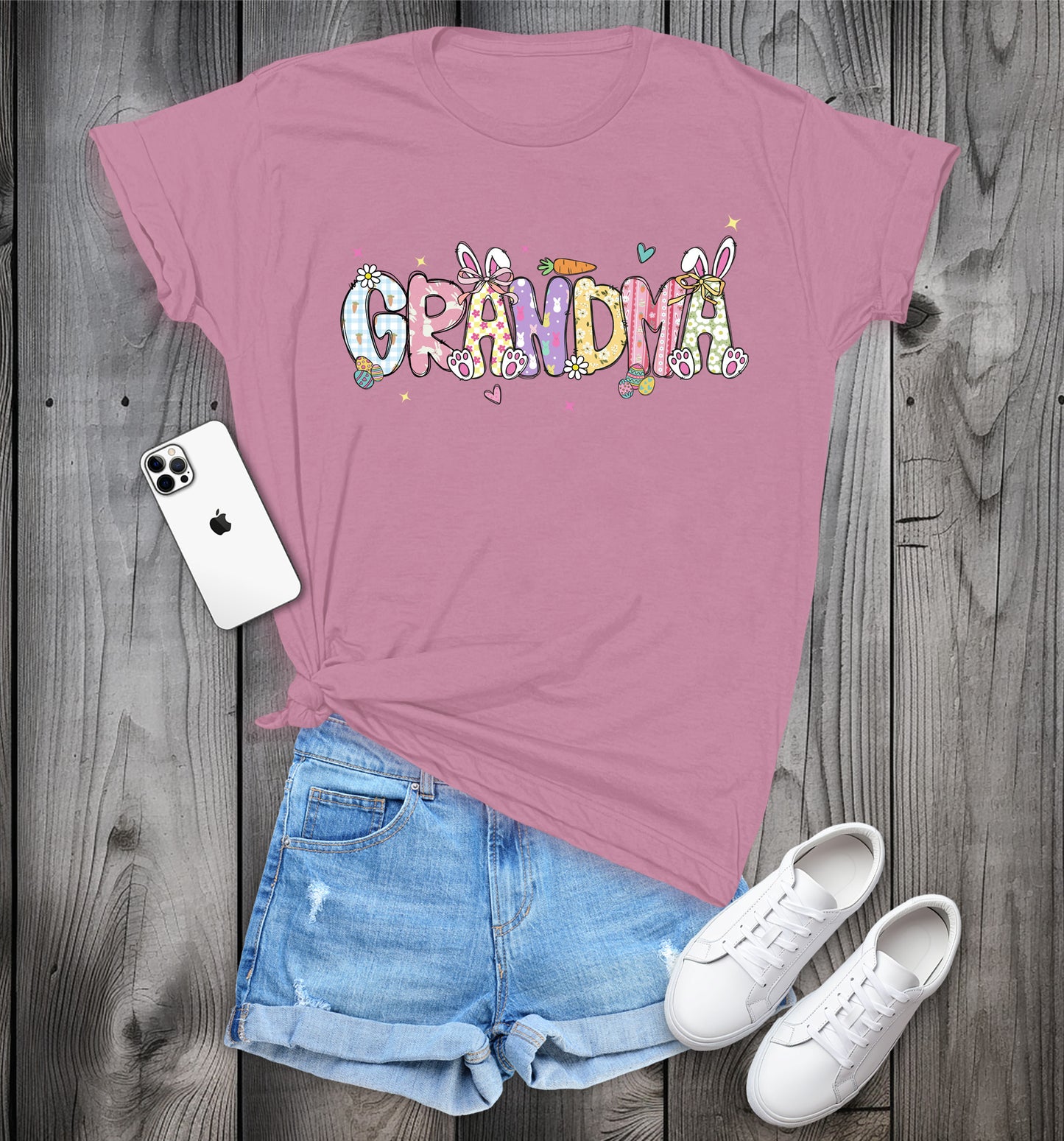 GRANDMA Easter T-Shirt, Cute Spring Tee, Easter Bunny GRANDMA Shirt