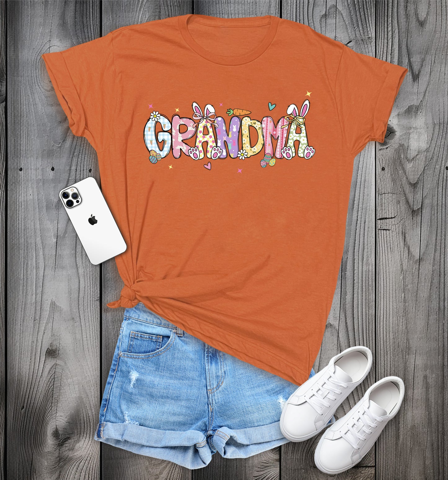 GRANDMA Easter T-Shirt, Cute Spring Tee, Easter Bunny GRANDMA Shirt