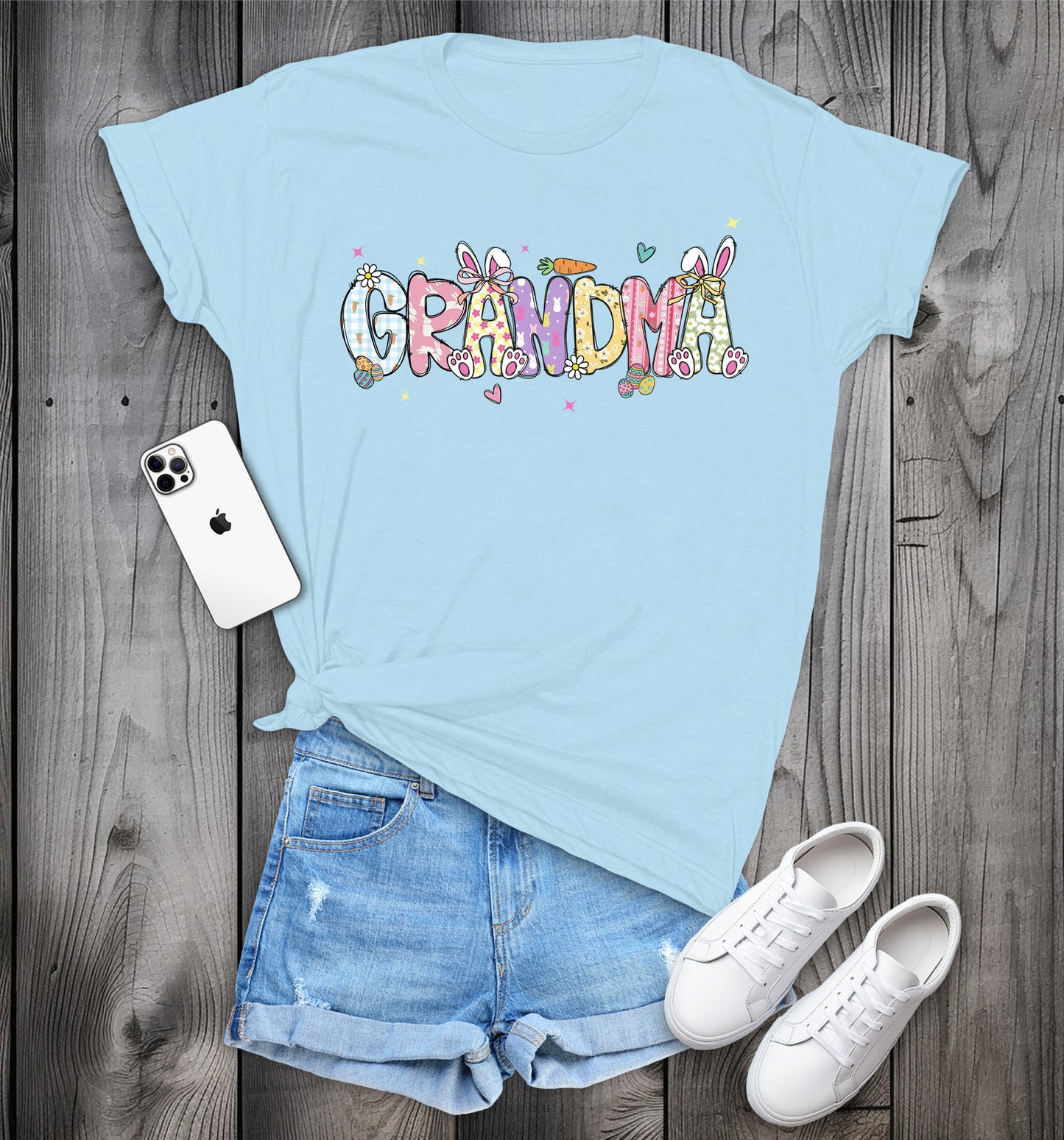 GRANDMA Easter T-Shirt, Cute Spring Tee, Easter Bunny GRANDMA Shirt