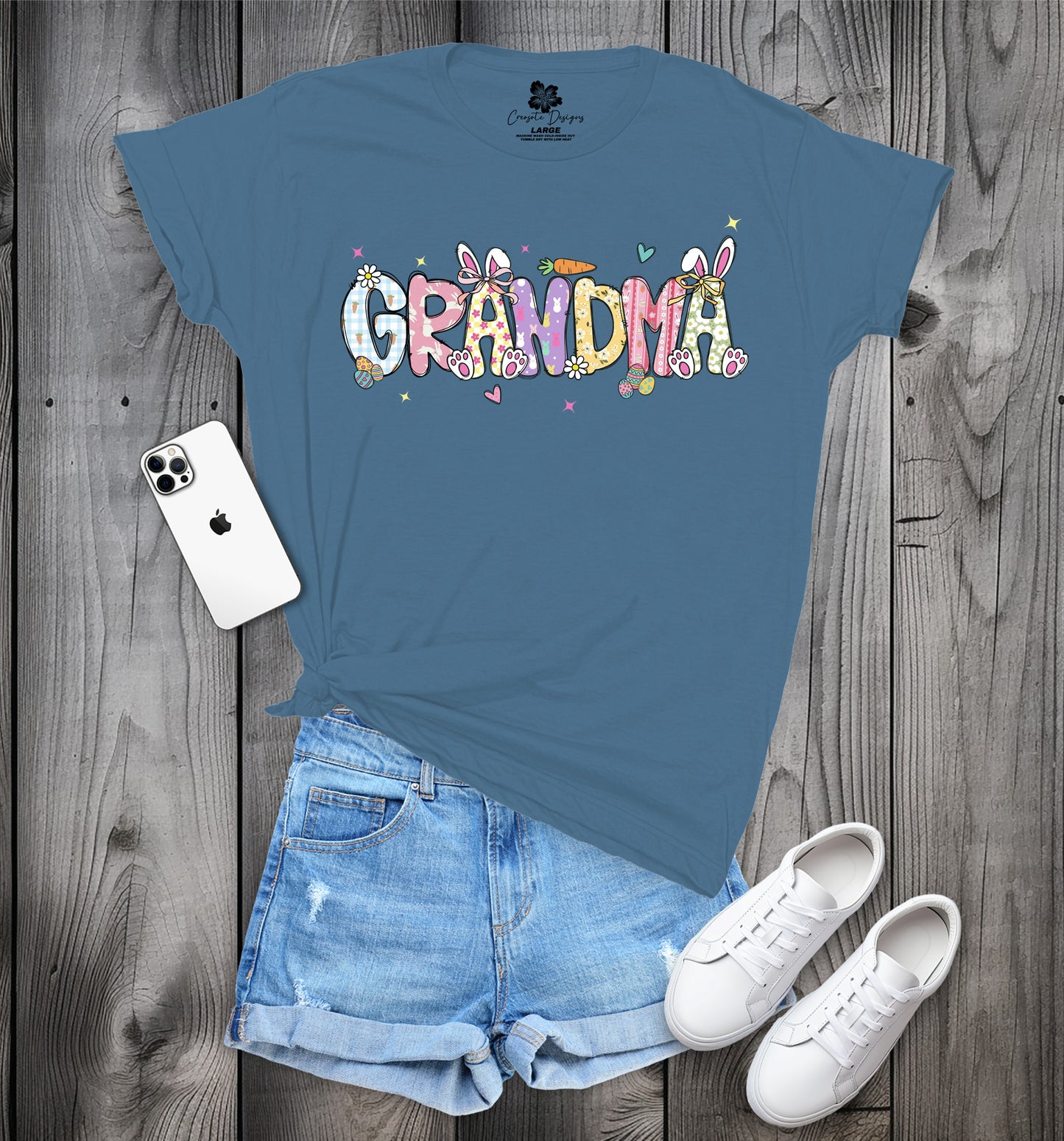 GRANDMA Easter T-Shirt, Cute Spring Tee, Easter Bunny GRANDMA Shirt