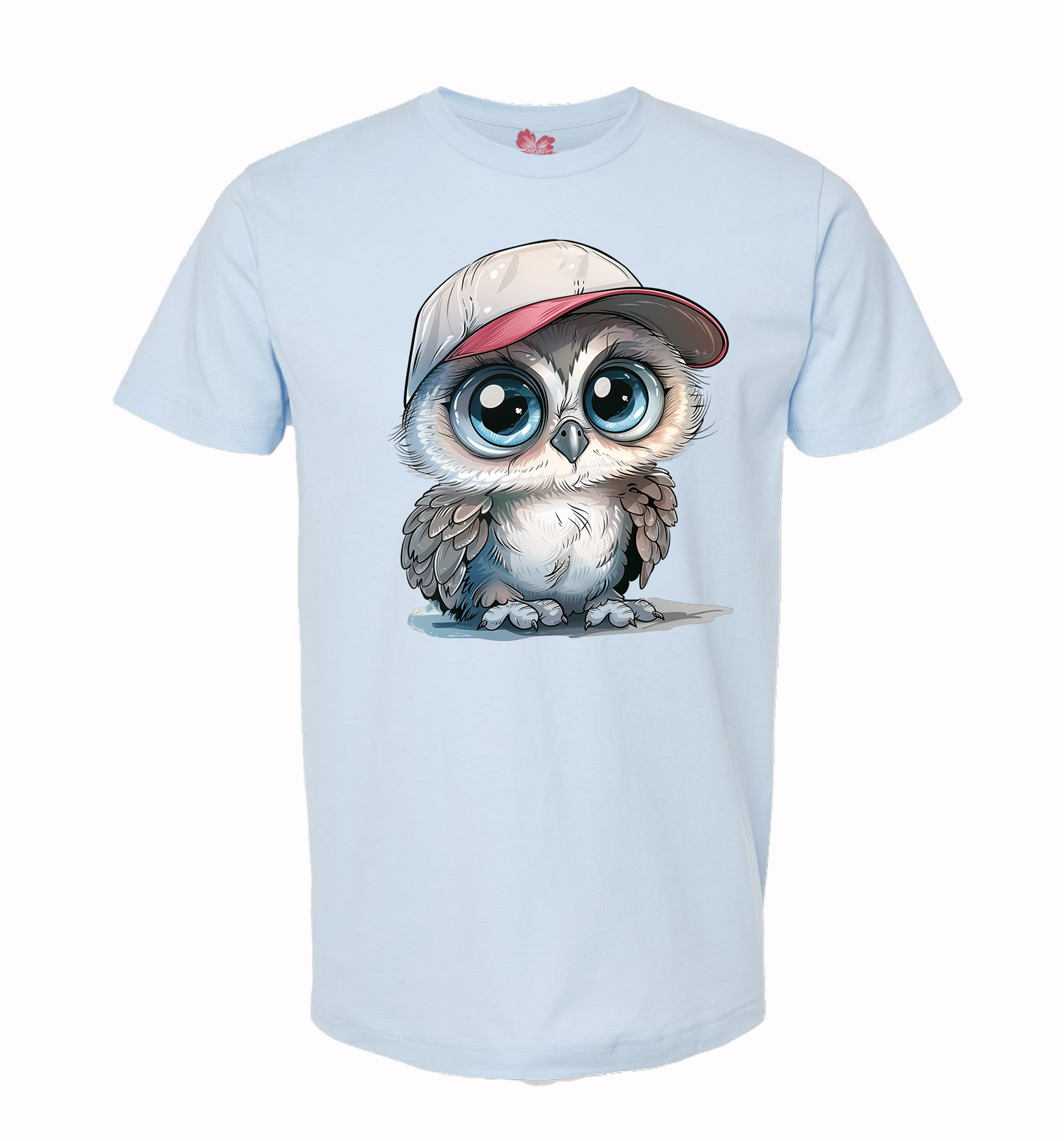 Cute Gray Owl Wearing A Hat T-Shirt, Gray Owl Tee, Owl In Hat Shirt, Gray Owl Shirt