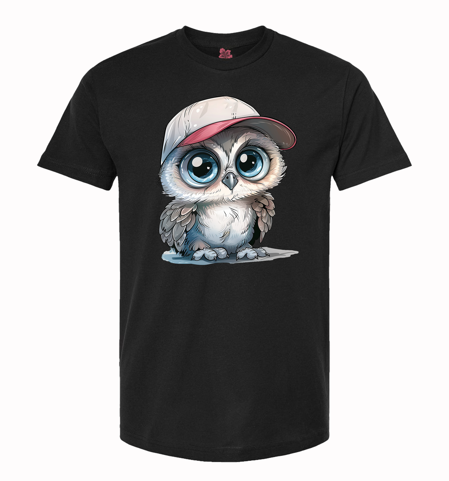 Cute Gray Owl Wearing A Hat T-Shirt, Gray Owl Tee, Owl In Hat Shirt, Gray Owl Shirt