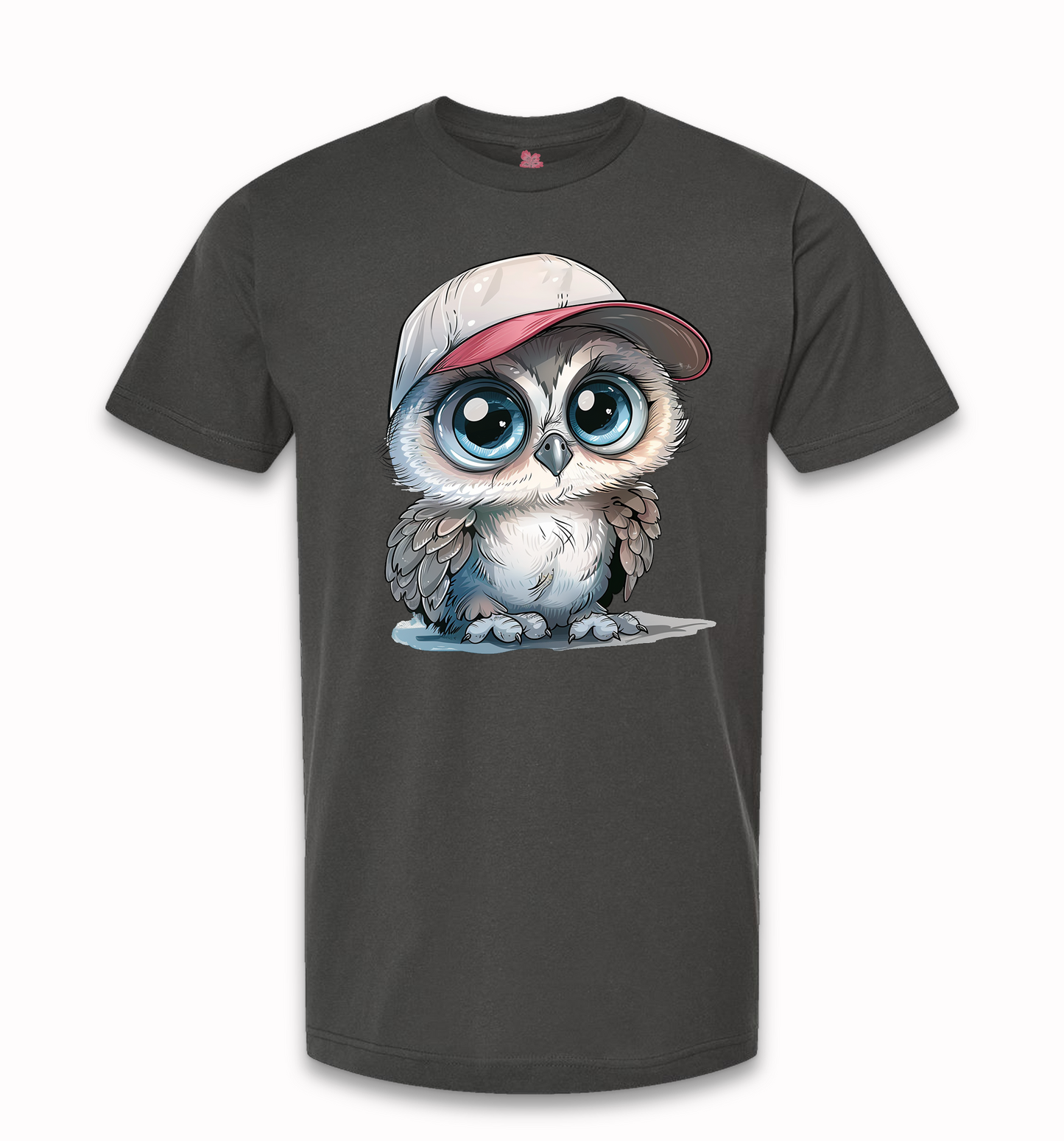 Cute Gray Owl Wearing A Hat T-Shirt, Gray Owl Tee, Owl In Hat Shirt, Gray Owl Shirt