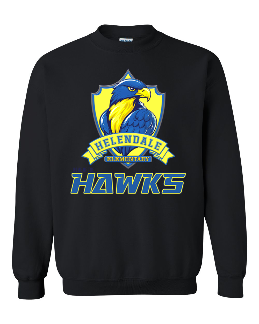 Helendale Elementary Adult Crew Neck Sweatshirt – School Spirit Apparel, Sizes XS-4XL