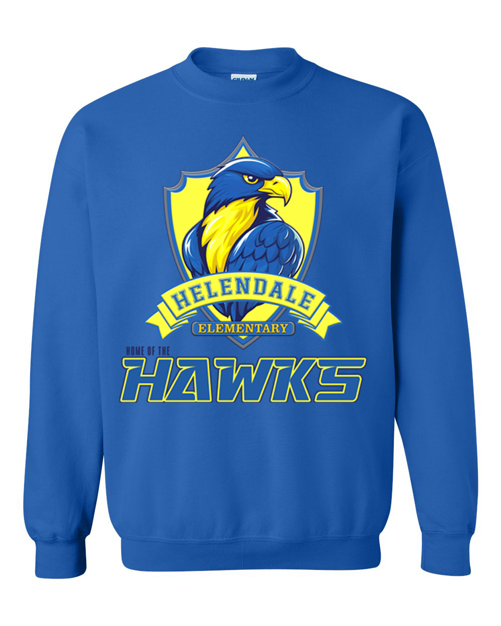 Helendale Elementary Adult Crew Neck Sweatshirt – School Spirit Apparel, Sizes XS-4XL