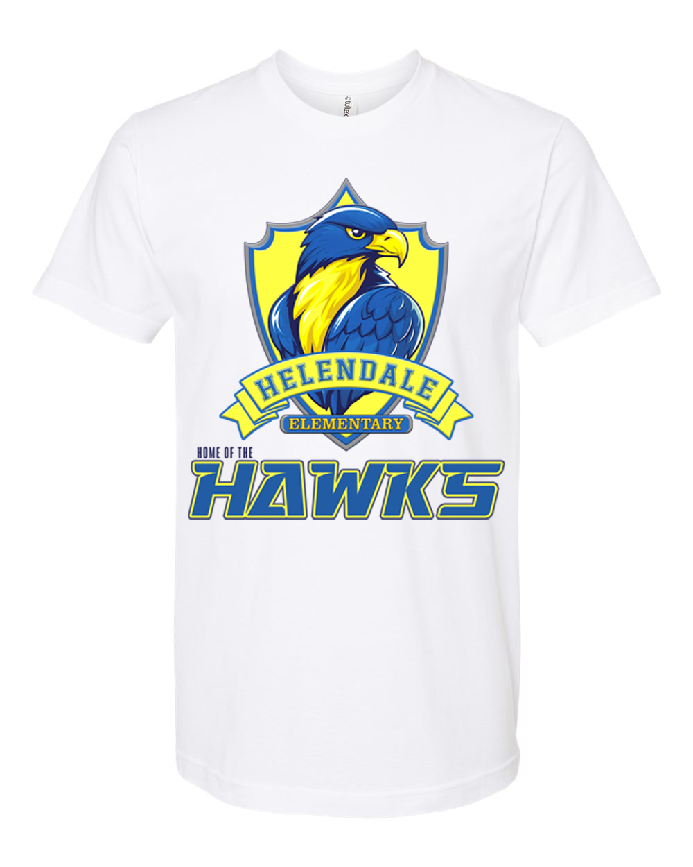 Helendale Elementary School Spirit Adult T-Shirt – Bold Hawk Mascot Graphic, Premium 100% USA Cotton, Sizes XS-4X