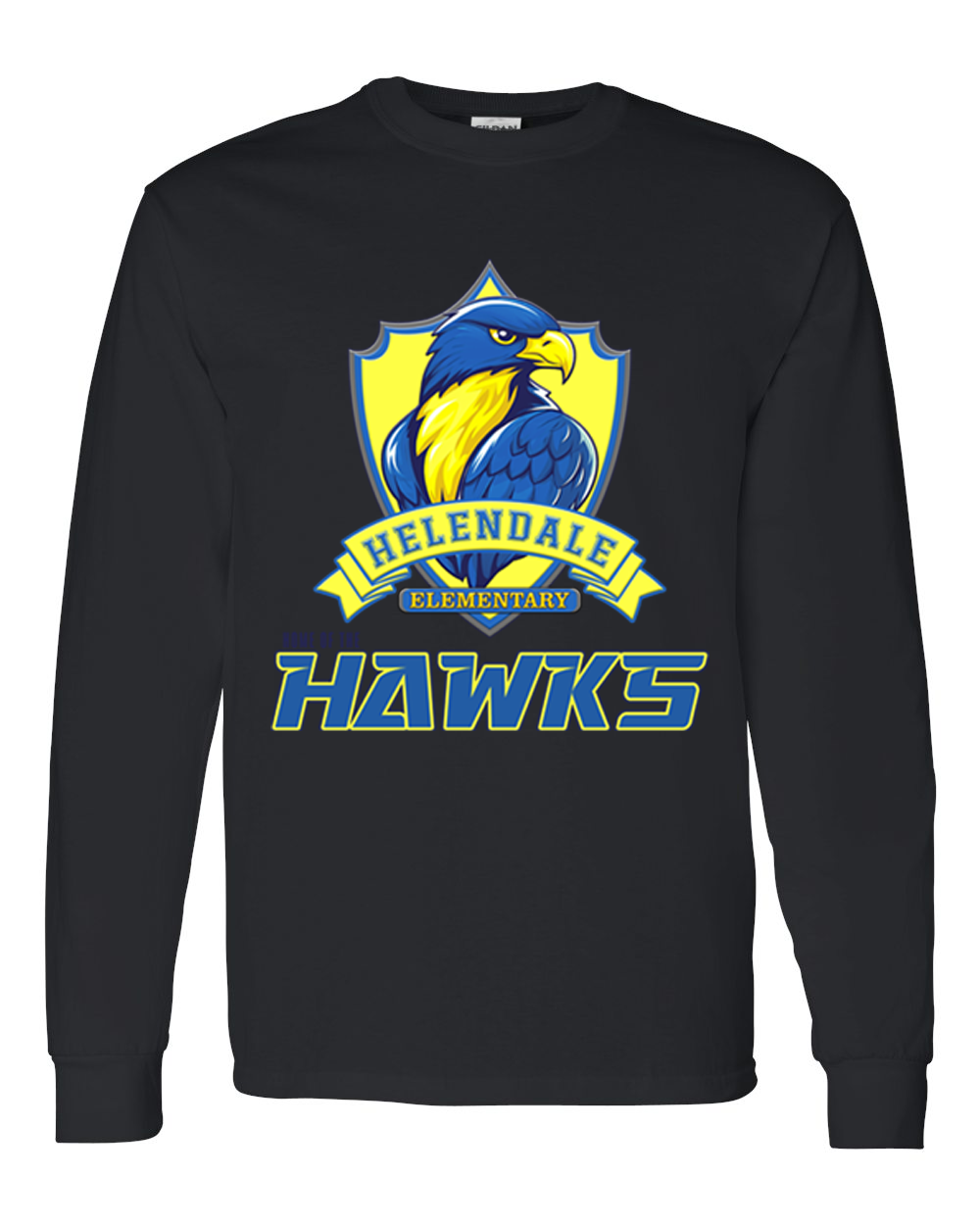 Helendale Elementary Adult Long Sleeve Spirit T-Shirt – School Pride Apparel, Sizes XS-4XL