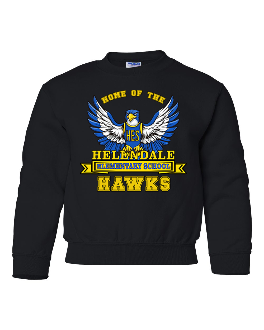 Helendale Elementary Kids Crew Neck Sweatshirt – Cozy School Spirit Apparel, Sizes XS-XL