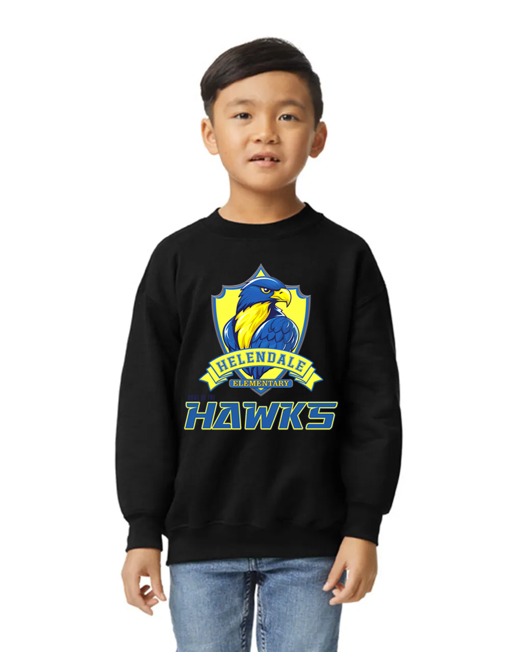 Helendale Elementary Kids Crew Neck Sweatshirt – Cozy School Spirit Apparel, Sizes XS-XL