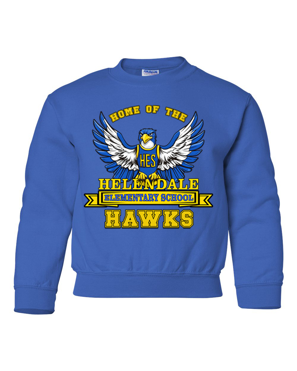 Helendale Elementary Kids Crew Neck Sweatshirt – Cozy School Spirit Apparel, Sizes XS-XL