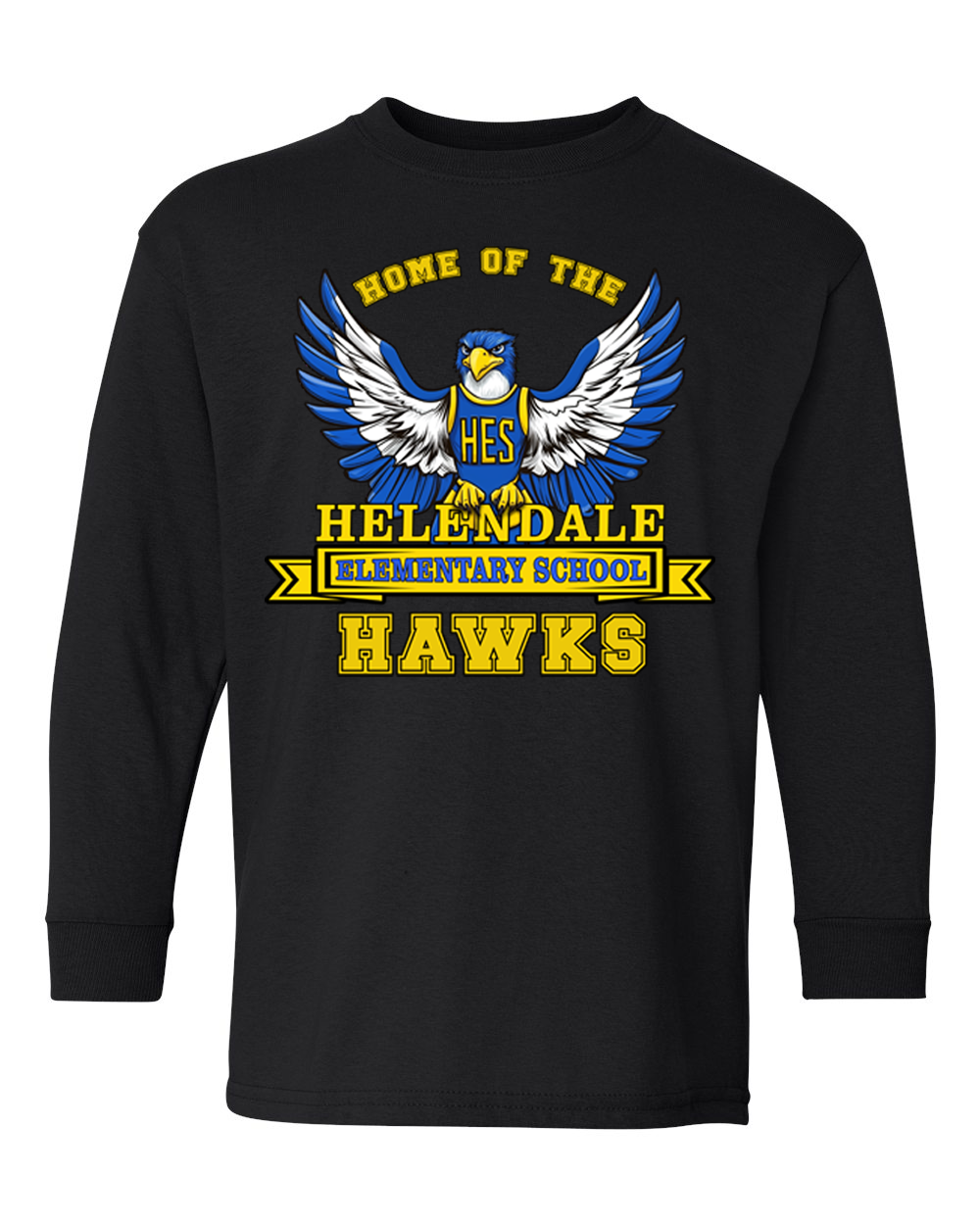 Helendale Elementary Kids Long Sleeve T-Shirt – School Spirit Apparel, Sizes XS-XL