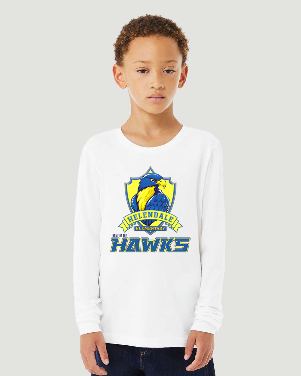 Helendale Elementary Kids Long Sleeve T-Shirt – School Spirit Apparel, Sizes XS-XL