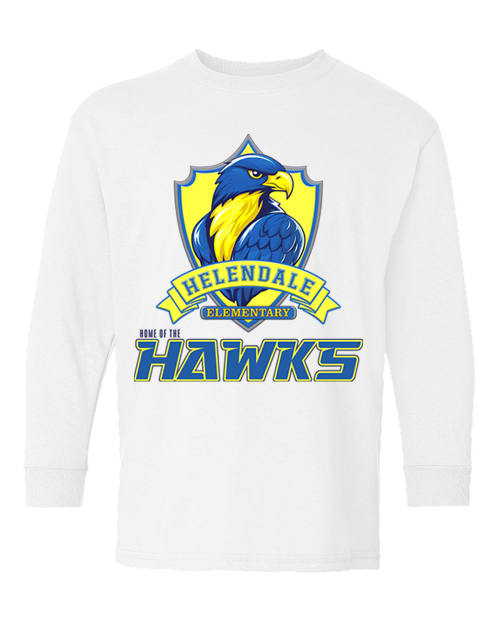 Helendale Elementary Kids Long Sleeve T-Shirt – School Spirit Apparel, Sizes XS-XL