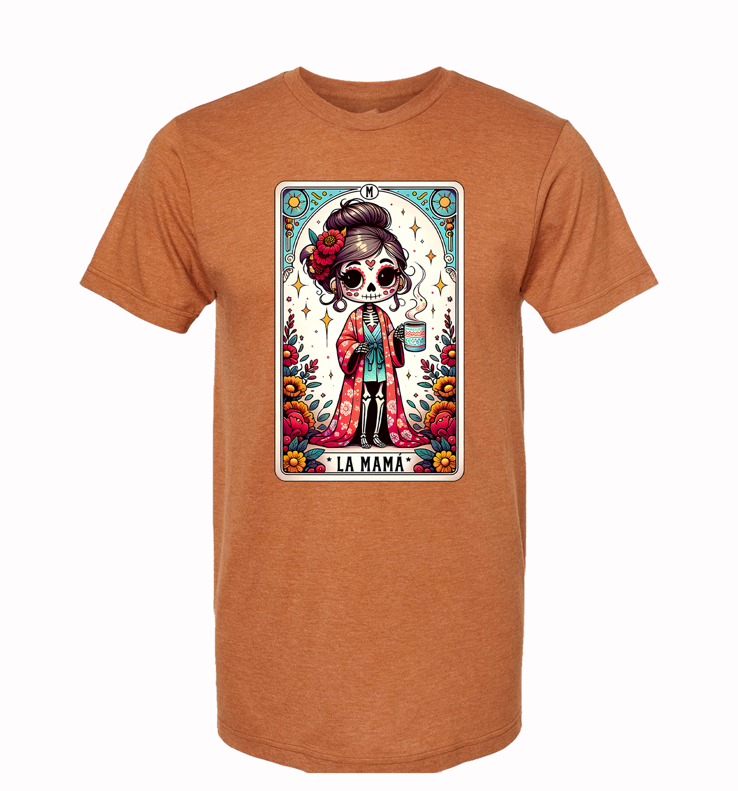 La Mama Tarot Card T-Shirt, La Mama Skeleton T-Shirt, Trendy Mama Funny Tarot T-Shirt, La Mama Tee