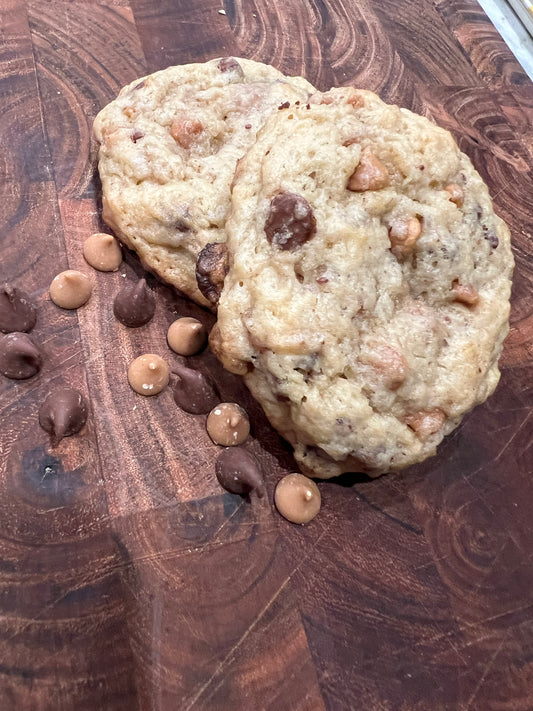 Peanut Butter & Chocolate Chip Sourdough Starter Cookies