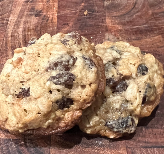 Oatmeal Raisin Sourdough Starter Cookies