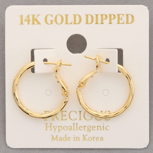 14K GOLD DIPPED HOOP EARRING