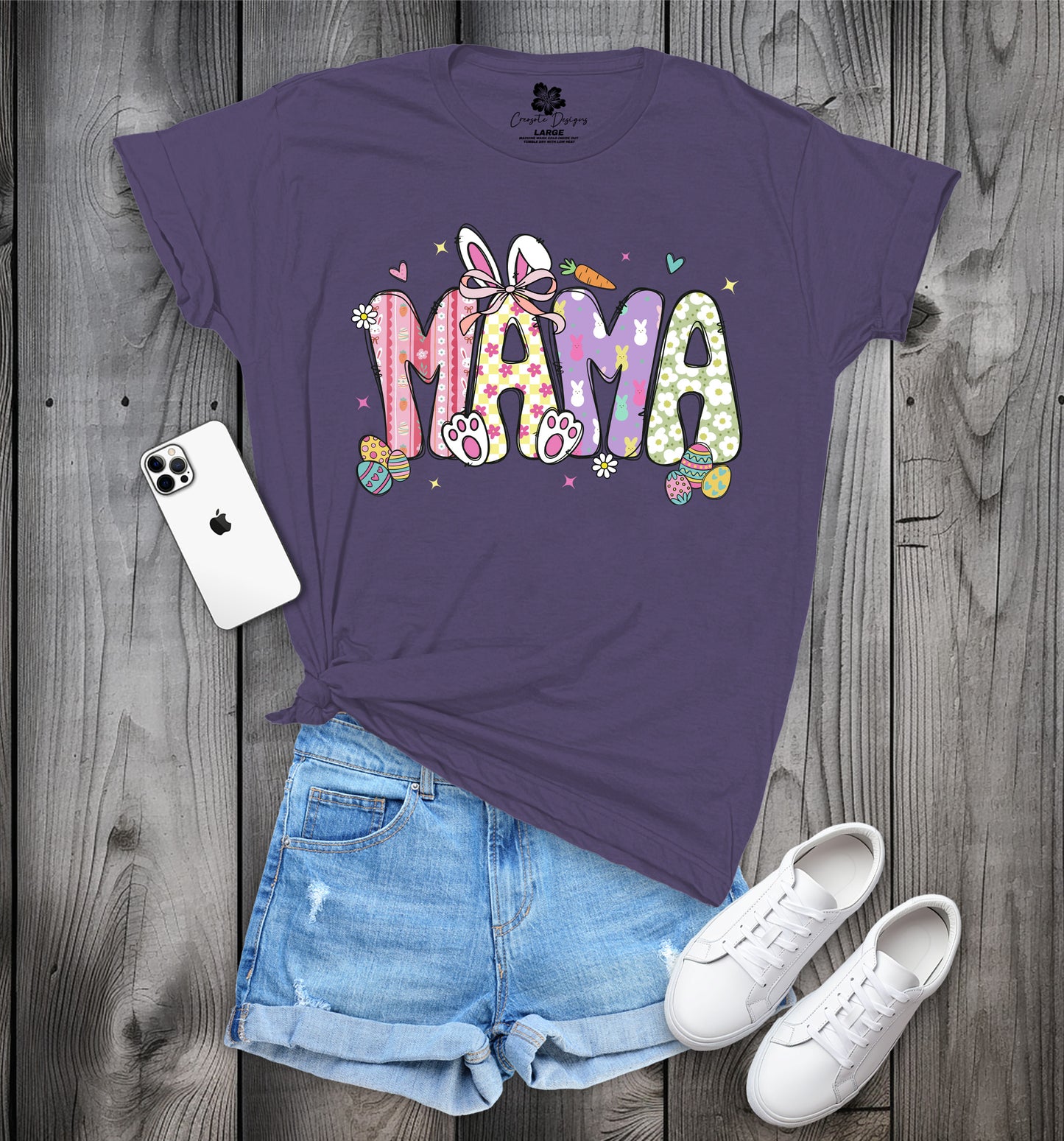 MAMA Easter T-Shirt, Cute Spring Tee, Easter Bunny Mama Shirt