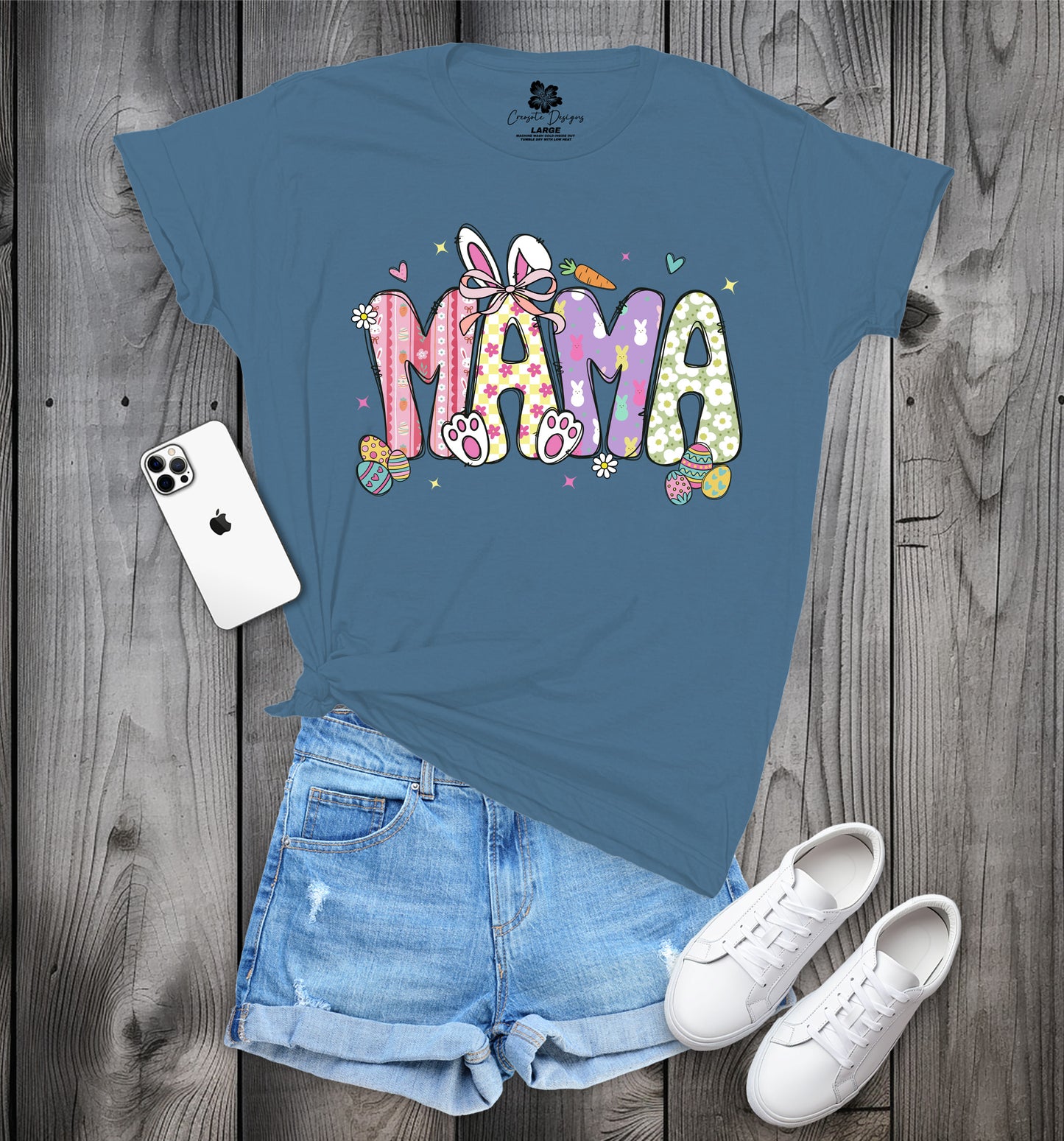 MAMA Easter T-Shirt, Cute Spring Tee, Easter Bunny Mama Shirt
